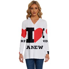 I Love Andrew Long Sleeve Drawstring Hooded Top by ilovewhateva