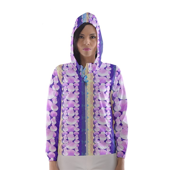 Background Graphic Beautiful Wallpaper Art Women s Hooded Windbreaker