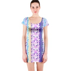 Background Graphic Beautiful Wallpaper Art Short Sleeve Bodycon Dress