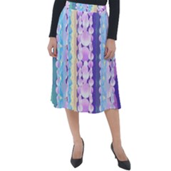 Background Graphic Beautiful Wallpaper Art Classic Velour Midi Skirt 