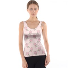 Flowers Bloom Blossom Pastel Pink Pattern Tank Top