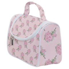 Flowers Bloom Blossom Pastel Pink Pattern Satchel Handbag