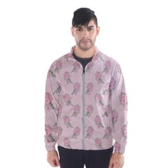 Flowers Bloom Blossom Pastel Pink Pattern Men s Windbreaker by Jancukart