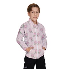 Flowers Bloom Blossom Pastel Pink Pattern Kids  Windbreaker by Jancukart