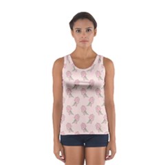 Flowers Bloom Blossom Pastel Pink Pattern Sport Tank Top 