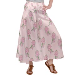 Flowers Bloom Blossom Pastel Pink Pattern Women s Satin Palazzo Pants by Jancukart