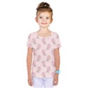 Flowers Bloom Blossom Pastel Pink Pattern Kids  One Piece Tee View1