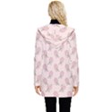 Flowers Bloom Blossom Pastel Pink Pattern Button Up Hooded Coat  View2