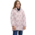 Flowers Bloom Blossom Pastel Pink Pattern Kid s Hooded Longline Puffer Jacket View1