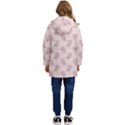 Flowers Bloom Blossom Pastel Pink Pattern Kid s Hooded Longline Puffer Jacket View4