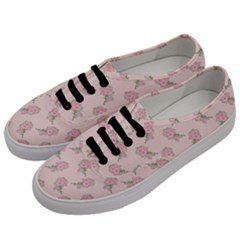 Flowers Bloom Blossom Pastel Pink Pattern Men s Classic Low Top Sneakers by Jancukart