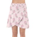 Flowers Bloom Blossom Pastel Pink Pattern Wrap Front Skirt View1