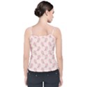 Flowers Bloom Blossom Pastel Pink Pattern Velvet Spaghetti Strap Top View2