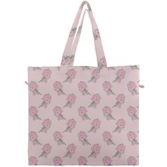 Flowers Bloom Blossom Pastel Pink Pattern Canvas Travel Bag