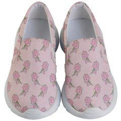 Flowers Bloom Blossom Pastel Pink Pattern Kids Lightweight Slip Ons by Jancukart