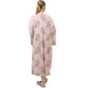 Flowers Bloom Blossom Pastel Pink Pattern Maxi Velvet Kimono View2