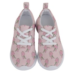 Flowers Bloom Blossom Pastel Pink Pattern Running Shoes by Jancukart