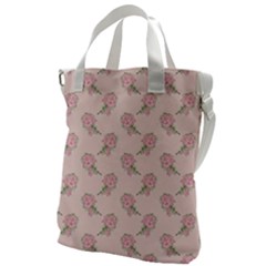 Flowers Bloom Blossom Pastel Pink Pattern Canvas Messenger Bag