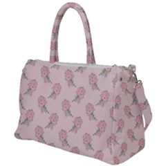 Flowers Bloom Blossom Pastel Pink Pattern Duffel Travel Bag by Jancukart