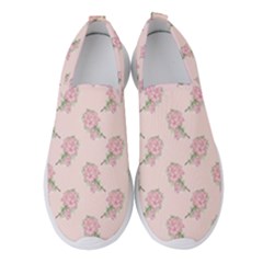 Flowers Bloom Blossom Pastel Pink Pattern Women s Slip On Sneakers by Jancukart