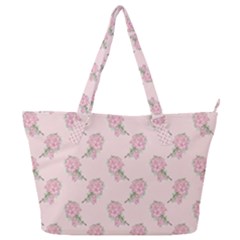 Flowers Bloom Blossom Pastel Pink Pattern Full Print Shoulder Bag