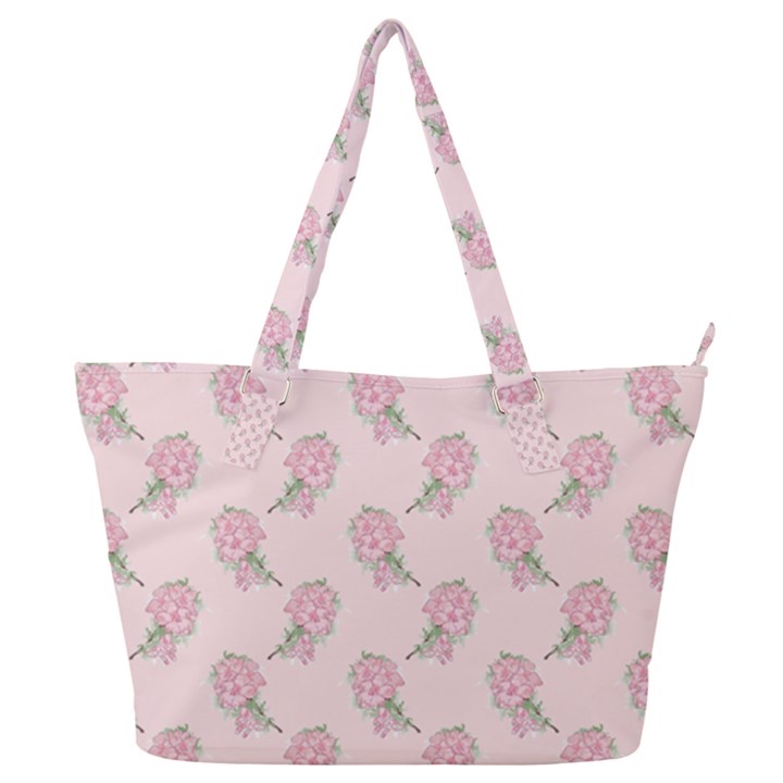 Flowers Bloom Blossom Pastel Pink Pattern Full Print Shoulder Bag