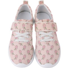 Flowers Bloom Blossom Pastel Pink Pattern Men s Velcro Strap Shoes by Jancukart