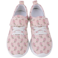 Flowers Bloom Blossom Pastel Pink Pattern Women s Velcro Strap Shoes by Jancukart