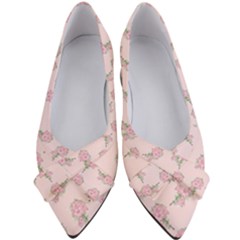 Flowers Bloom Blossom Pastel Pink Pattern Women s Bow Heels by Jancukart