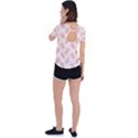 Flowers Bloom Blossom Pastel Pink Pattern Back Circle Cutout Sports Tee View2