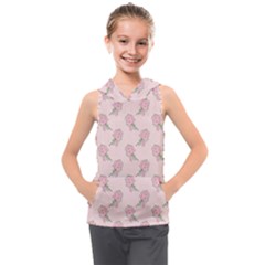 Flowers Bloom Blossom Pastel Pink Pattern Kids  Sleeveless Hoodie