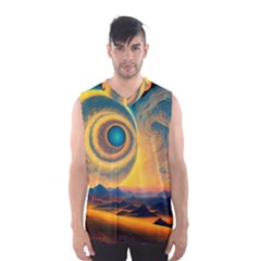 Ai Generated Surrealist Fantasy Dream Moon Space Men s Basketball Tank Top by Jancukart