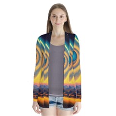 Ai Generated Surrealist Fantasy Dream Moon Space Drape Collar Cardigan