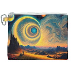 Ai Generated Surrealist Fantasy Dream Moon Space Canvas Cosmetic Bag (xxl)