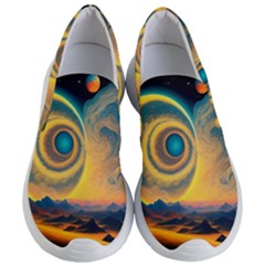 Ai Generated Surrealist Fantasy Dream Moon Space Women s Lightweight Slip Ons