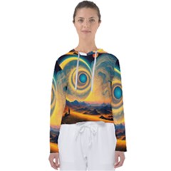 Ai Generated Surrealist Fantasy Dream Moon Space Women s Slouchy Sweat