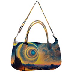 Ai Generated Surrealist Fantasy Dream Moon Space Removable Strap Handbag by Jancukart