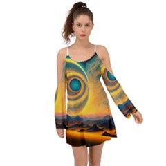 Ai Generated Surrealist Fantasy Dream Moon Space Boho Dress by Jancukart