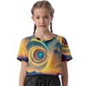 Ai Generated Surrealist Fantasy Dream Moon Space Kids  Basic Tee View1