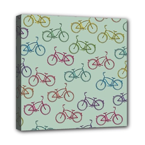 Bicycle Bikes Pattern Ride Wheel Cycle Icon Mini Canvas 8  X 8  (stretched)