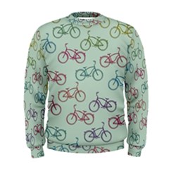 Bicycle Bikes Pattern Ride Wheel Cycle Icon Men s Sweatshirt