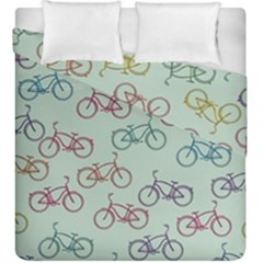 Bicycle Bikes Pattern Ride Wheel Cycle Icon Duvet Cover Double Side (king Size)