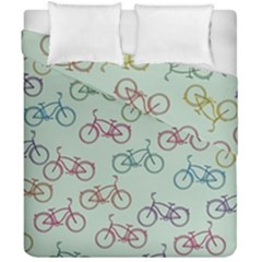 Bicycle Bikes Pattern Ride Wheel Cycle Icon Duvet Cover Double Side (california King Size)