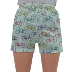 Bicycle Bikes Pattern Ride Wheel Cycle Icon Sleepwear Shorts