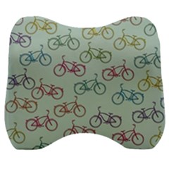 Bicycle Bikes Pattern Ride Wheel Cycle Icon Velour Head Support Cushion