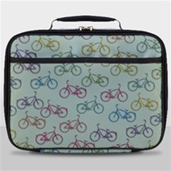 Bicycle Bikes Pattern Ride Wheel Cycle Icon Full Print Lunch Bag