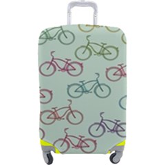 Bicycle Bikes Pattern Ride Wheel Cycle Icon Luggage Cover (large) by Jancukart