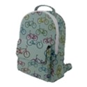 Bicycle Bikes Pattern Ride Wheel Cycle Icon Flap Pocket Backpack (Large) View1