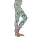 Bicycle Bikes Pattern Ride Wheel Cycle Icon Kids  Lightweight Velour Classic Yoga Leggings View3