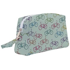 Bicycle Bikes Pattern Ride Wheel Cycle Icon Wristlet Pouch Bag (large)